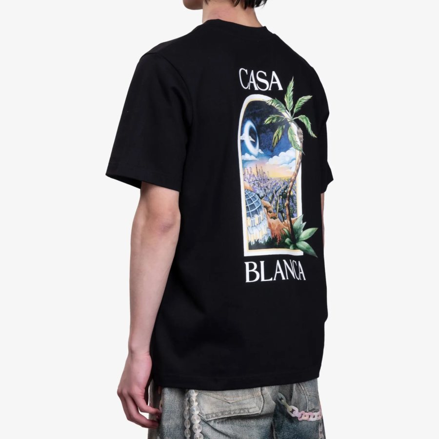 Casablanca LA Nights T-Shirt — Black — 3