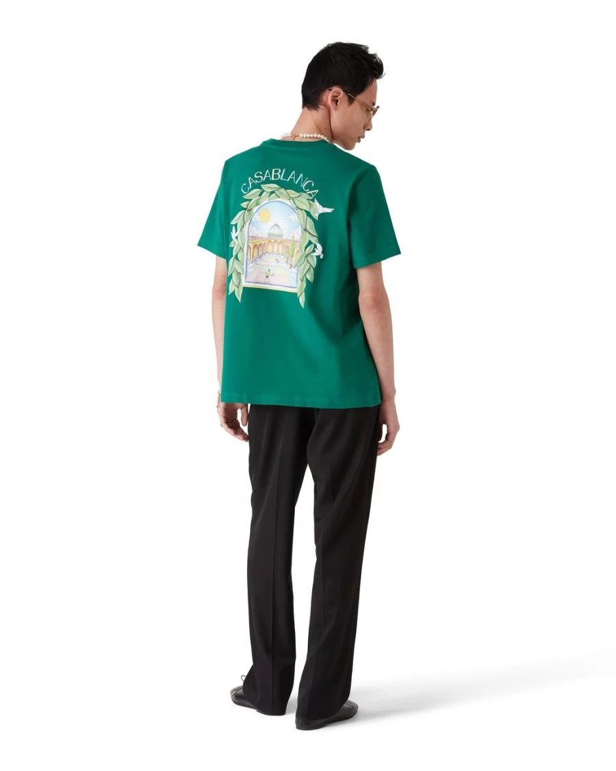 Casablanca L'Arche De Tennis T-Shirt — Green — 3