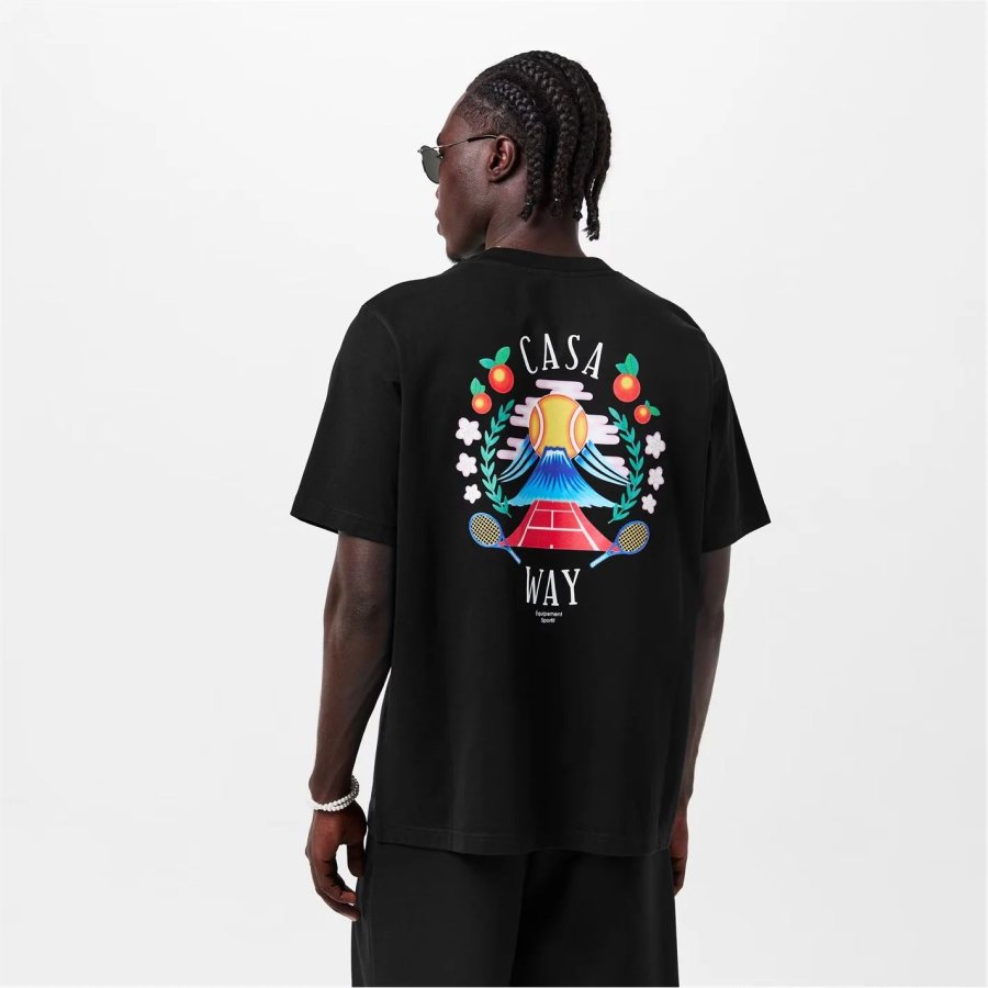 Casablanca Way Mountain T-Shirt — Black — 3
