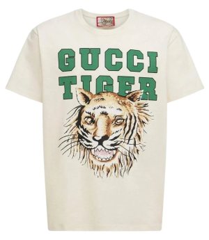 Gucci Tiger T-Shirt, White — XJD3X