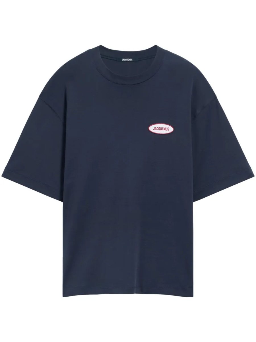 Jacquemus Stazione Logo Patch T-Shirt — Navy — 2