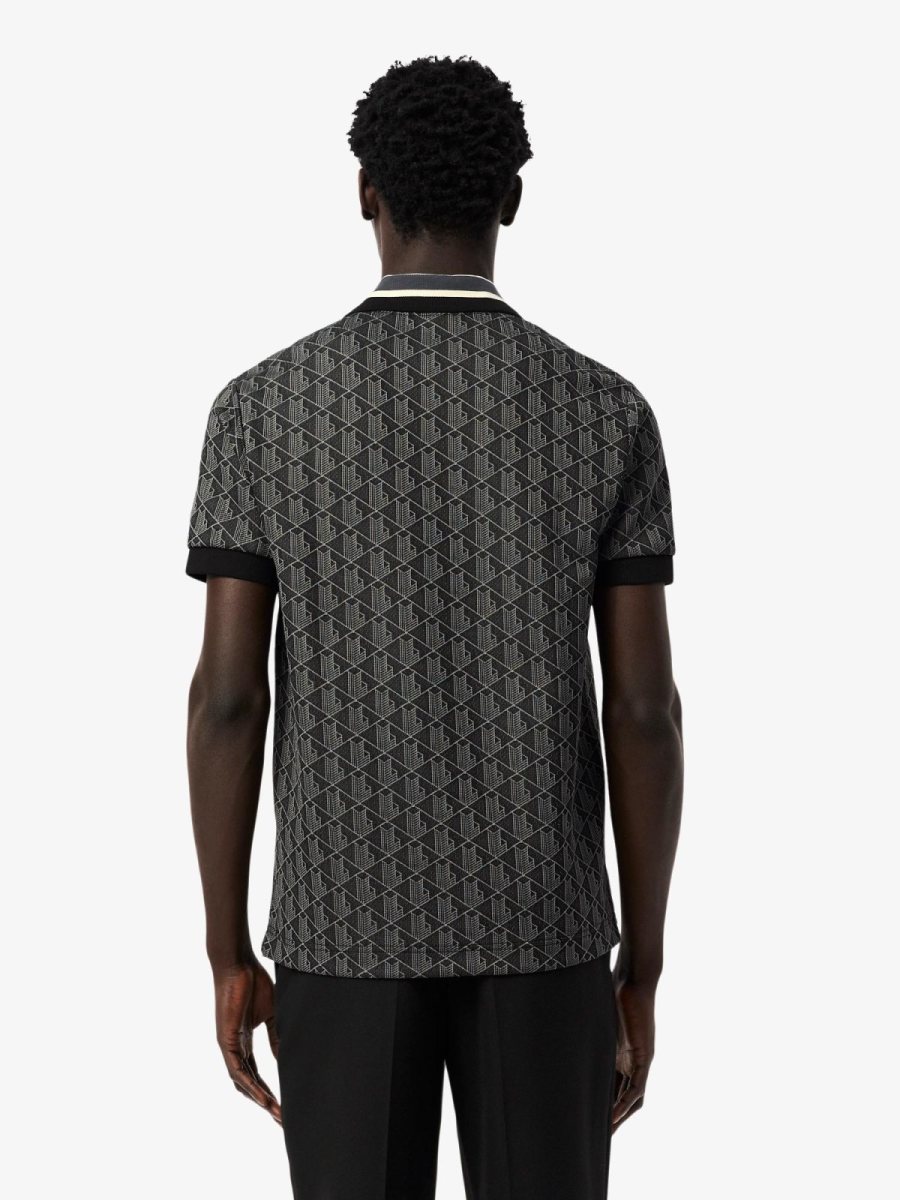 Lacoste Classic Fit Monogram Jacquard Polo Shirt — 4