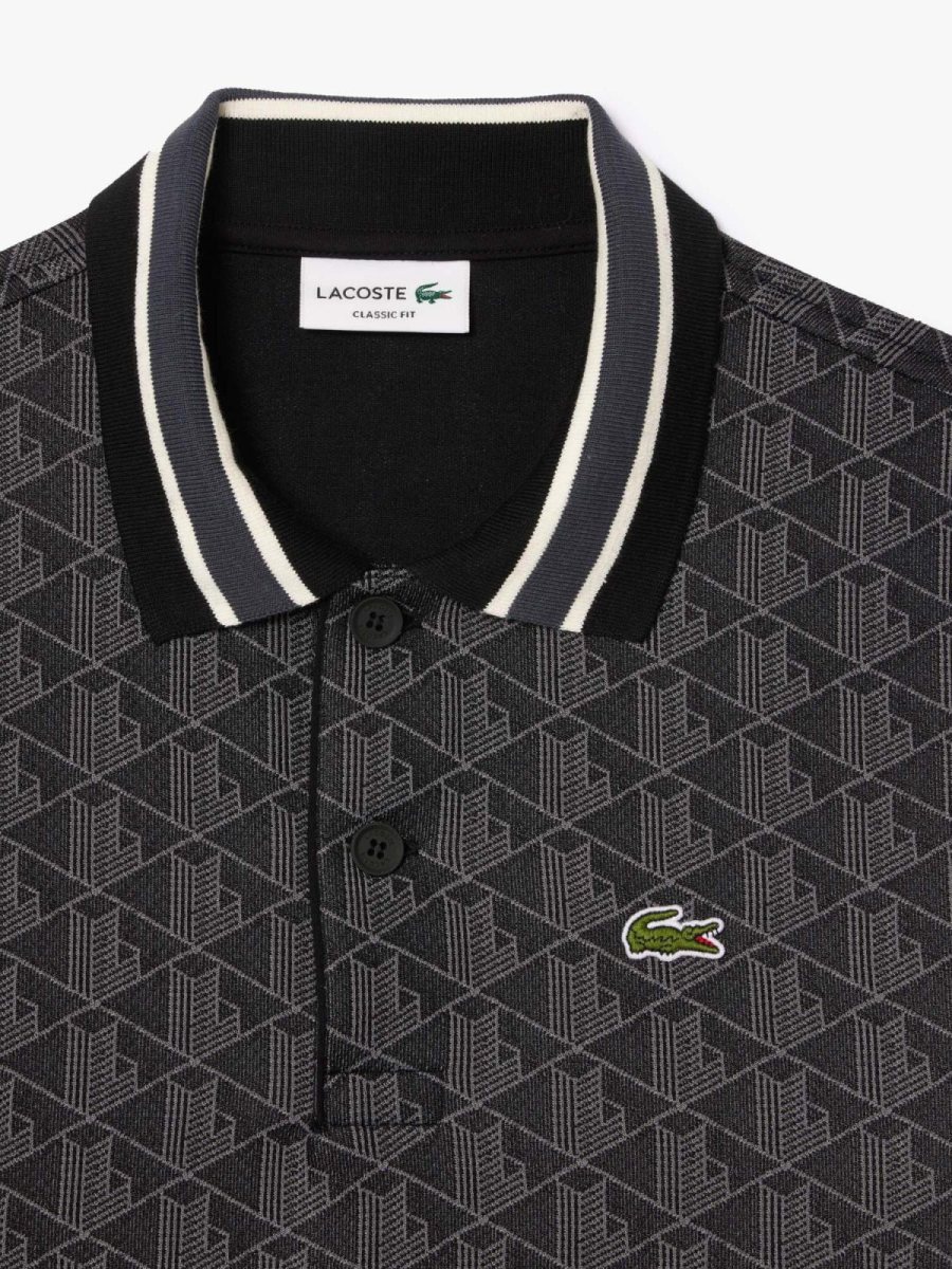 Lacoste Classic Fit Monogram Jacquard Polo Shirt — 5