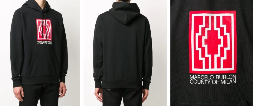 Marcelo Burlon Logo Sweatshirt, Black
