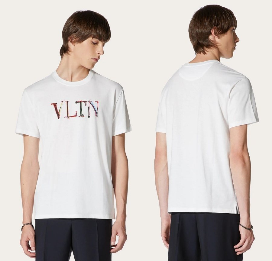Valentino VLTN T-Shirt, White — VV3MG10V74634U — 3
