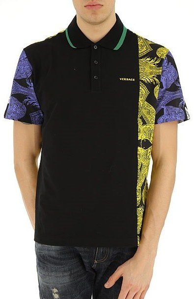 Versace Baroque Sleeve Poloshirt — A78932