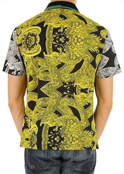Versace Baroque Sleeve Poloshirt — A78932