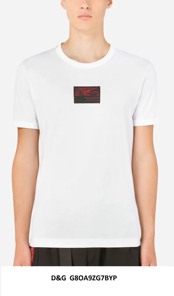 Dolce & Gabbana Logo Patch T-Shirt — White